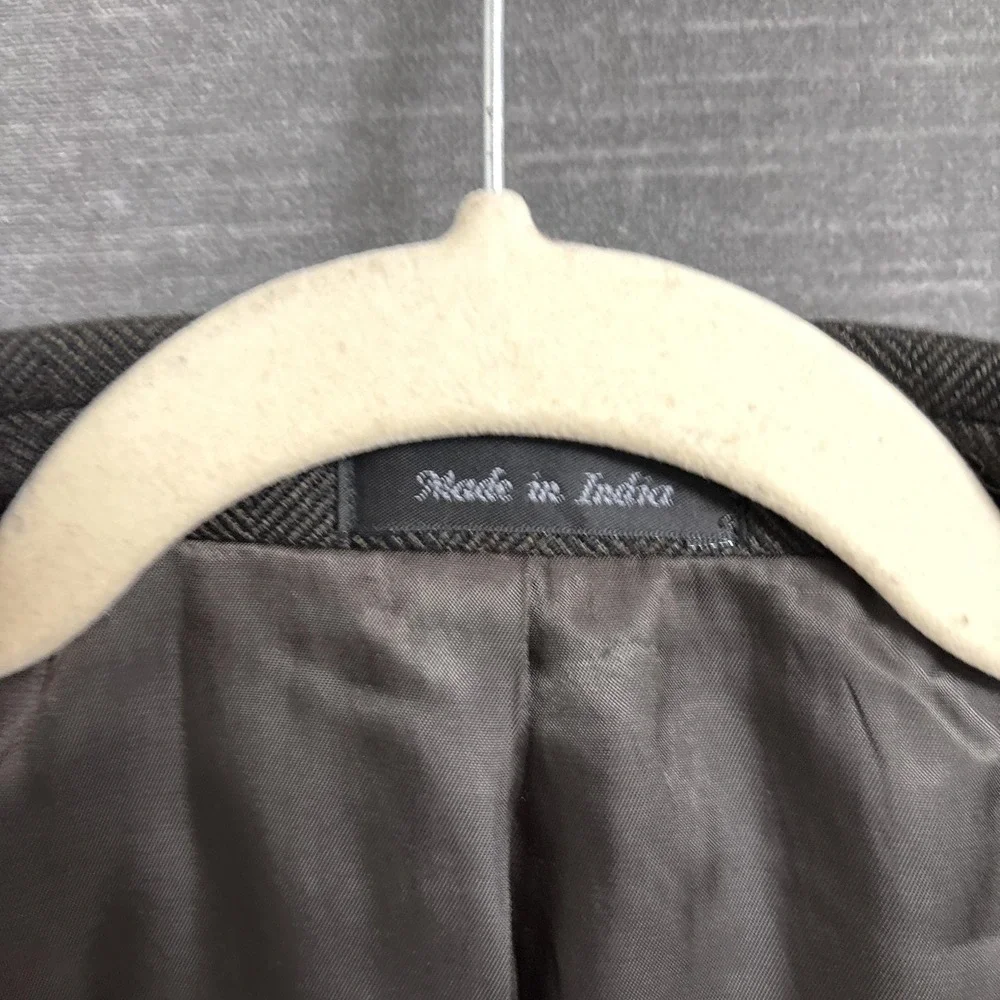 Lauren Ralph Lauren Sport Coat 44R Brown Herringbone Wool Tweed Blazer Jacket